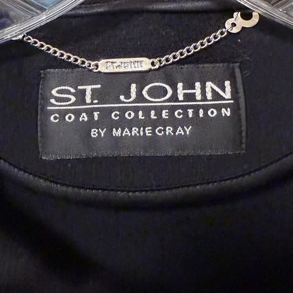 St. John by Marie Cray Elegant Black Fur-Accented Poncho - Picture 2 of 4